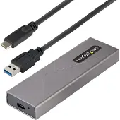 StarTech.com .com USB-C 10Gbps behuizing voor M.2 NVMe of M.2 SATA SSD - Aluminium behuizing met USB Type-C en USB-A, model M2-USB-C-NVME-SATA