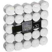 Atmosphera Ongeparfumeerde sfeercandels - Set van 50, Wit
