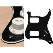 Boston ST-332-B pickguard, Stallion, HH, 2 pot holes, 3-5 switch, 3 ply, black