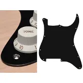 Boston ST-100-BM pickguard, Stallion, no holes (only screw holes), 1 ply, black matt