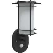 vidaXL Buitenwandlamp met sensor roestvrij staal zwart