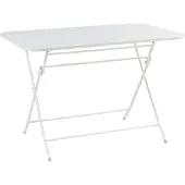 En.casa Klaptafel Sande tuintafel metaal vierkant 71x110x70 cm wit []