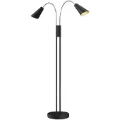 LUCANDE Vloerlamp Medira, zwart, Woon-/ Eetkamer, metaal, Modern, vloerlamp