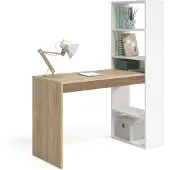 CALICOSY Omkeerbaar bureau met opbergplank l 120 cm