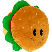 Atmosphera Créateur d'intérieur® Kids Knuffel Hamburger - Ø33xH20cm - Bruin