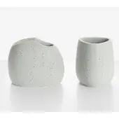 Beliani COATA - Badkameraccessoireset - Lichtgrijs - Polyresin
