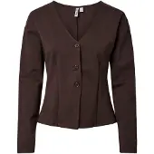 Pieces Gebreid vest 'PCGunhild' donkerbruin