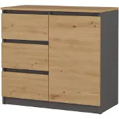 Top E Shop Topeshop 1D3S ANT/ART BA KPL Kommode