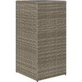 vidaXL Plantenbak 40x40x80 cm poly rattan grijs