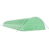 vidaXL Tuinkas met stalen frame 144 m² 24x6x2,85 m groen