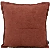 NOVÉE Sierkussen chenille piped roest | 45 x 45 cm | polyester