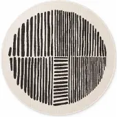 Ted Baker haringey rond buitenkleed zwart wit- 160 cm rond
