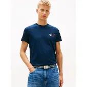 Tommy Hilfiger Shirt 'Signature Logo Slim' navy / rood / wit
