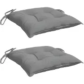 vidaXL Stoelkussens 2 st 50x50x7 cm oxford stof grijs