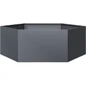 vidaXL Plantenbak zeshoek 138x120x45 cm staal antracietkleurig