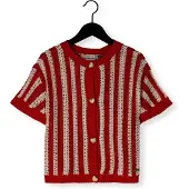 Vingino gebreid vest rood Meisjes Acryl Ronde hals Meerkleurig - maat 128