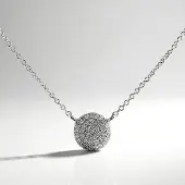Cavill - Zilveren Halsketting - 925 Sterling Zilver Geplatineerd - 28 Cambodjaanse Zirkonen 0,105 ct - Luxe Verstelbare Ketting