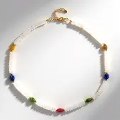 Cavill - Zilveren Halsketting - 925 Sterling Zilver Verguld - Madagaskar Saffier 28 215 ct & Witte Quartz 93 822 ct - Luxe Dames Sieraad Verstelbaar