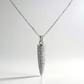 Cavill - Zilveren Halsketting - 925 Sterling Zilver - 1,325 Ct Witte Topaas Pavé Briljant - 325 Stenen - Elegant Tijdloos 46 cm