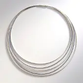 Cavill - Minimalistische Halsketting 45 cm - Roestvrijstaal met 925 Zilveren Accenten - Glanzend Zilver - Elegante Meerlaagse Damesketting