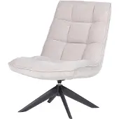 Woood Jouke Draaifauteuil - Chenille Structuur - Naturel - 97x70x85