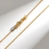 Cavill - Gouden Halsketting - 9K Geel Goud Massief - Venetiaanse Fijnschakel - 45 cm - Elegant - Karabijnsluiting - Sieraad