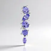 Cavill - Zilveren Hanger met Tanzaniet 1,322 Ct - 925 Sterling Zilver Verguld - Elegante Marquise en Ovaal Slijpsel - Blauw Violet Sieraad