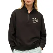Superdry Sweatshirt 'Athletic Essentials' antraciet / offwhite