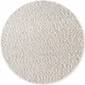 Elle Decoration Lyon rond wollen vloerkleed Beans Naturel Crème/Grijs - Rond 200 Ø - (L)