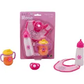 Johntoy Poppenspeelset Baby Rose - 4-delige poppen accessoires set