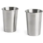 HAY Outdoor Market Steel Cup Set Of 2 Medium - Koffiekopjes Roestvrijstaal Silver - AE962-A668-AS24