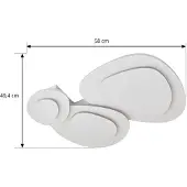 LINDBY Plafondlamp , Delar, dimbare, Wit, Woonkamer, Kunststof, Modern