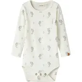 Name it Rompertje/body lichtgrijs / wit