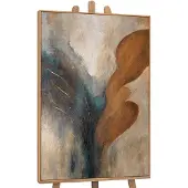 YS Canvas schilderij handgeschilderd wind and gold abstract – -Art Gallery – Luxe wanddecoratie voor woonkamer – Modern schilderij voor slaapkamer en hal