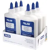 Milan Display Doos 6 Flesjes Witte Lijm 250g Transparant