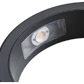 LINDBY LED-wandlamp buiten Selviro, zwart, Aluminium, Modern, LED wandlamp buiten