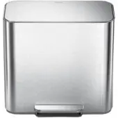 Simplehuman Prullenbak Mini Recycler Geborsteld Staal 7,5+7,5L