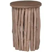 vidaXL Kruk Naturel 30 x 30 x 45 cm Massief Teakhout