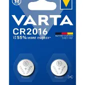 Varta Batterij knoopcel 2x cr2016 lithium | 10 stuks