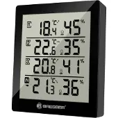 Bresser Quadro 7000020CM3000 Thermo- en hygrometer Zwart