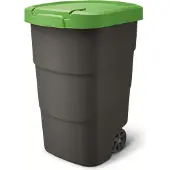 Prosperplast - Wheeler - Grote Afvalbak met wielen 95L - Groen / Kunststof
