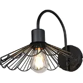 RL REALITY MARGARITA - Wandlamp - Zwart mat - excl. 1x E27 4 W - Wandmontage - Geschikt voor vaste montage of stekker