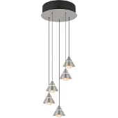 TRIO Design hanglamp Romeo 5-lichts nikkel