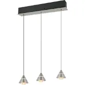 TRIO Hanglamp Romeo, alu / grijs / zink, Woon-/ Eetkamer, metaal, Modern