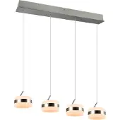 TRIO Design hanglamp Dios nikkel 4-lichts