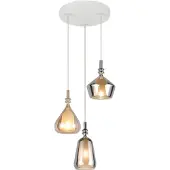TRIO Glazen hanglamp Aldea, dimbaar, crème / amber, Woon-/ Eetkamer, Glas, hanglamp