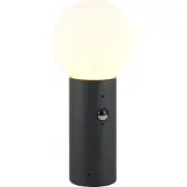 TRIO Sokkellamp Mures, antraciet, hoogte 40 cm, metaal, sensor Mures, zwart, Aluminium, Modern, Sokkellamp