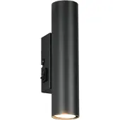 TRIO R26852732 wandlamp TARYN mat zwart - 2x GU10 - 5W