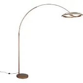 TRIO Vloerlamp Amador mokka bruin