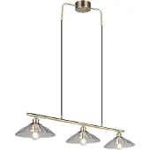TRIO Hanglamp Eluna, dimbaar, brons / oud-messing, Woon-/ Eetkamer, metaal, hanglamp